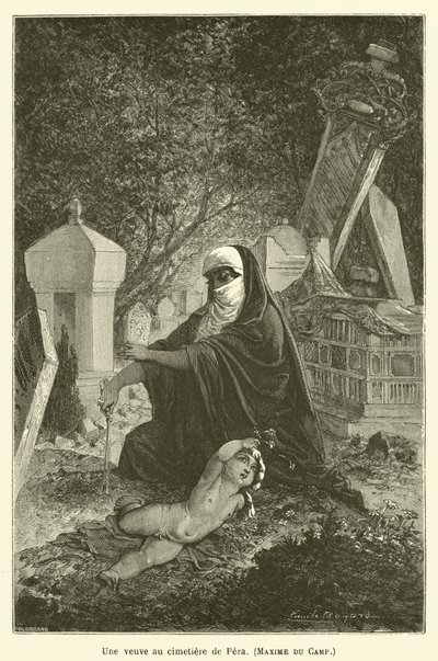 Leski Peran hautausmaalla, Maxime du Camp tekijältä after Emile Antoine Bayard