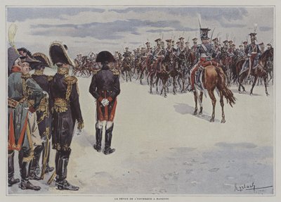 Napoleon arvioi Puolan Light Horsen joukkoja Bayonnessa tekijältä after Felicien baron de Myrbach Rheinfeld