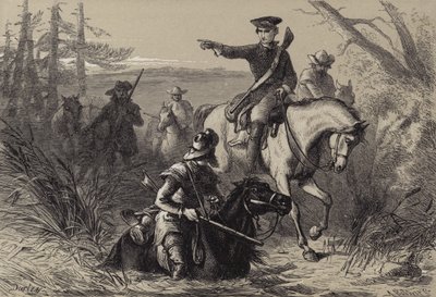 Majuri Washington tehtävässään ranskalaisen komentajan luona tekijältä after Felix Octavius Carr Darley