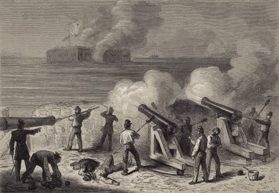 Hyökkäys Fort Sumteriin tekijältä after Felix Octavius Carr Darley