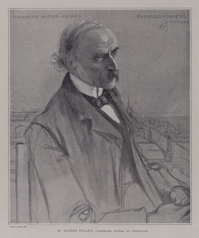 Alfred Picard, Pariisin Universelle 1900 -näyttelyn pääkomissaari tekijältä after Francois Flameng