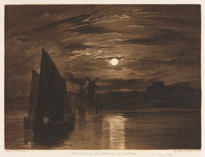 Moonlight Medwayllä Chathamissa tekijältä after Frank Short