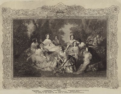 Ranskan keisarinna ja hänen Ladies of Honor tekijältä after Franz Xaver Winterhalter