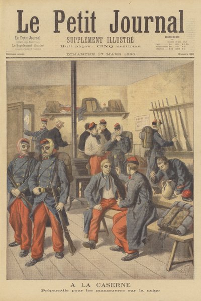 Ranskalaiset sotilaat kasarmeissaan tekijältä after Frederic Theodore Lix