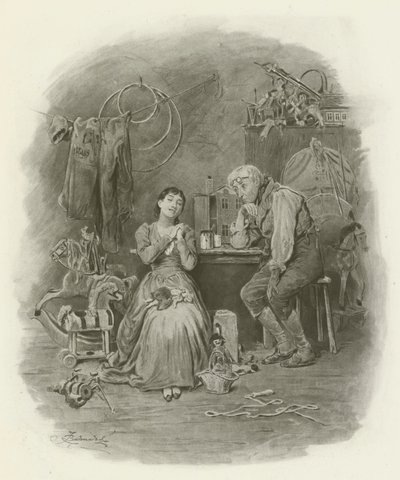 Caleb Plummer ja hänen sokea tyttärensä tekijältä after Frederick Barnard