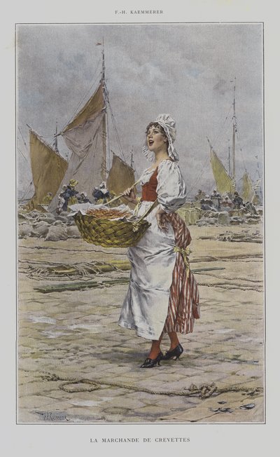 Katkarapukauppias tekijältä after Frederik Hendrik Kaemmerer