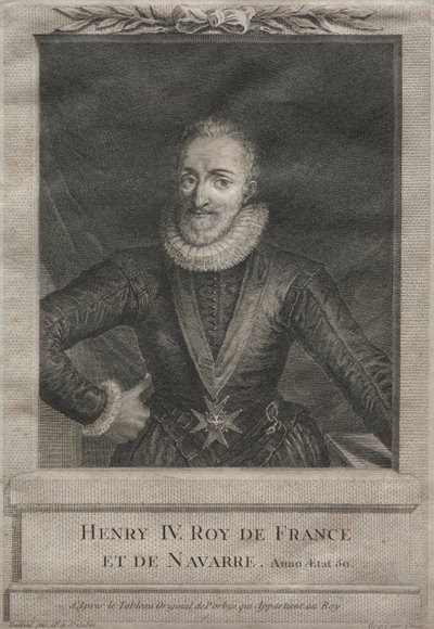 Henrik IV, Ranskan kuningas tekijältä after Gabriel de Saint Aubin