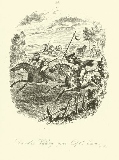 Tobias Smollettin kuvitus Launcelot Greaves -teoksesta. tekijältä after George Cruikshank