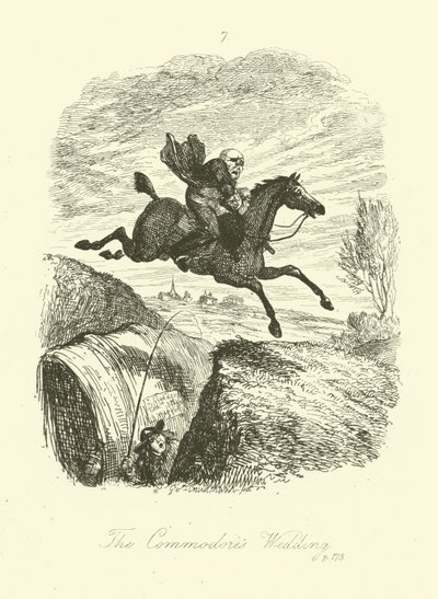 Tobias Smollettin kuvitus Peregrine Pickle -teokseen. tekijältä after George Cruikshank