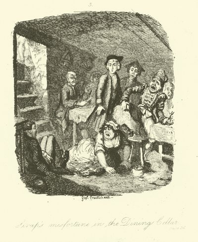 Tobias Smollettin kuvitus Roderick Randomille tekijältä after George Cruikshank
