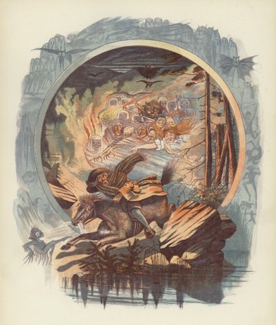 Robert Burnsin kuvitus Tam OShanterille tekijältä after George Cruikshank