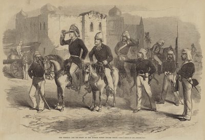 Kenraali ja hänen esikuntansa moskeijapiketissä ennen Delhiä tekijältä after George Francklin Atkinson