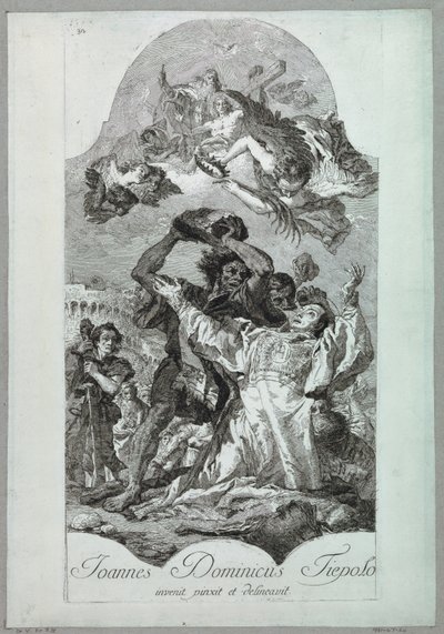 Pyhän Stefanoksen marttyyrikuolema tekijältä after Giovanni Battista Tiepolo