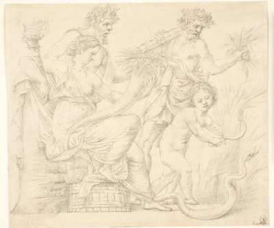 Persephone ja Dionysos tekijältä after Giulio Romano