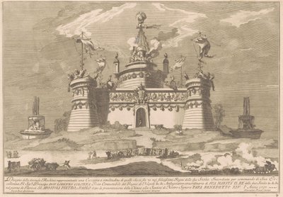 Seconda Macchina Kiinalle 1757: Cockaignen linnoitus tekijältä after Giuseppe Palazzi Giuseppe Pozzi after Paolo Posi