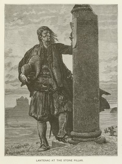 Lantenac kivipilarissa tekijältä after Gustave Brion