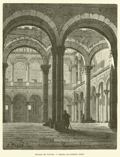 Alcazar de Tolede tekijältä Gustave after Dore