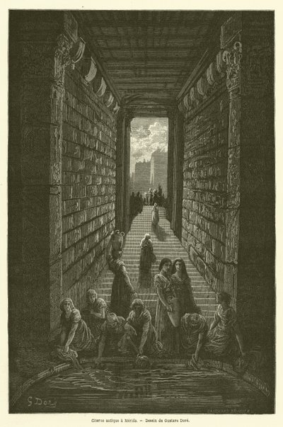 Vanha vesisäiliö Meridassa tekijältä Gustave after Dore