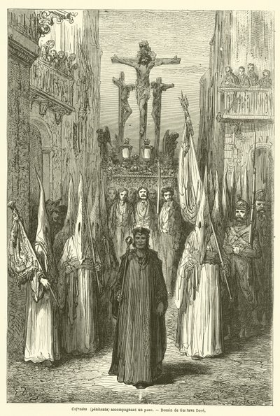 Veljeskunnat (katuvat) mukana askeleen tekijältä Gustave after Dore
