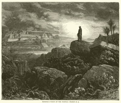 Hesekielin näky temppelistä, Hesekiel, xl, 2 tekijältä Gustave after Dore