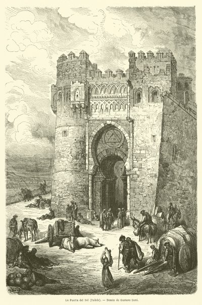 Puerta del Sol, Tolede tekijältä Gustave after Dore