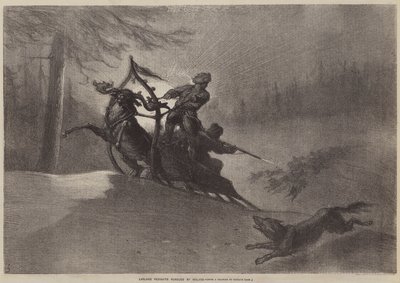 Lapin talonpojat susien takaa tekijältä Gustave after Dore