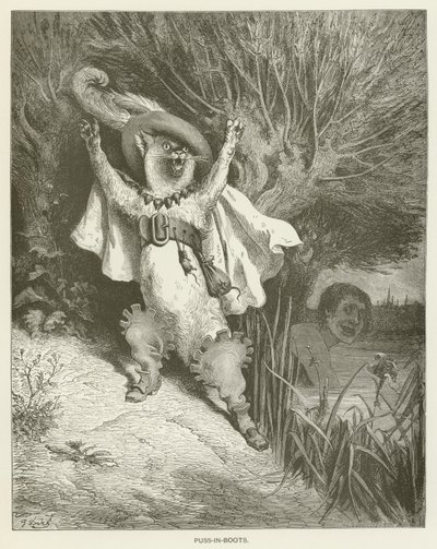 Saapasjalkakissa tekijältä Gustave after Dore