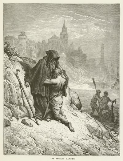 Muinainen merimies tekijältä Gustave after Dore