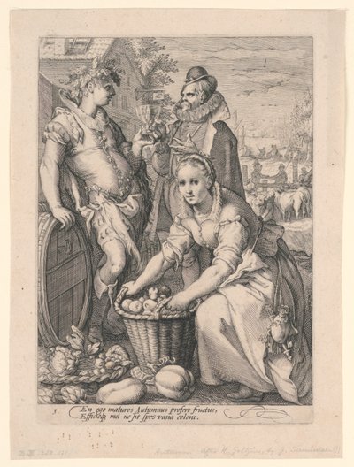Neljä vuodenaikaa (syksy) tekijältä after Hendrik Goltzius
