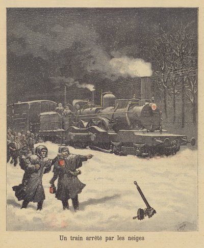 Juna pysähtyi lumeen tekijältä after Henri Meyer