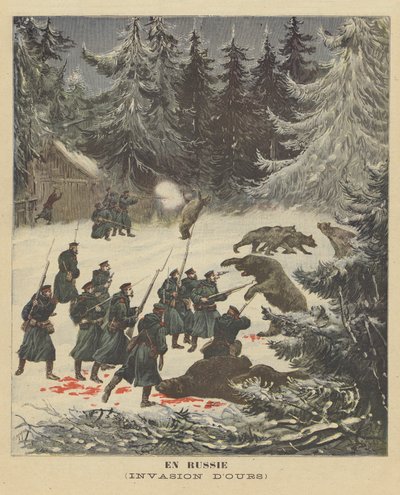 Karhujen hyökkäys Venäjälle tekijältä after Henri Meyer