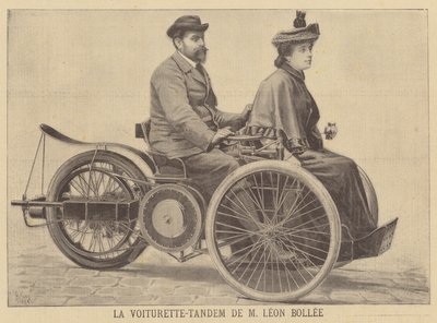 Leon Bollee tandemkärry tekijältä after Henri Meyer
