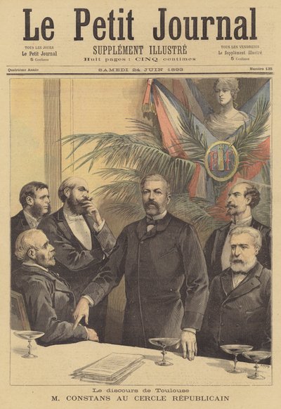 Jean Antoine Ernest Constansin puhe Cercle Republicainille Toulousessa tekijältä after Henri Meyer