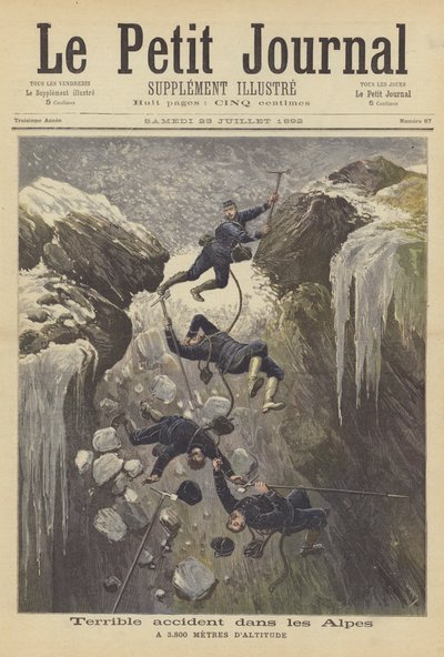 Kauhea onnettomuus Alpeilla tekijältä after Henri Meyer