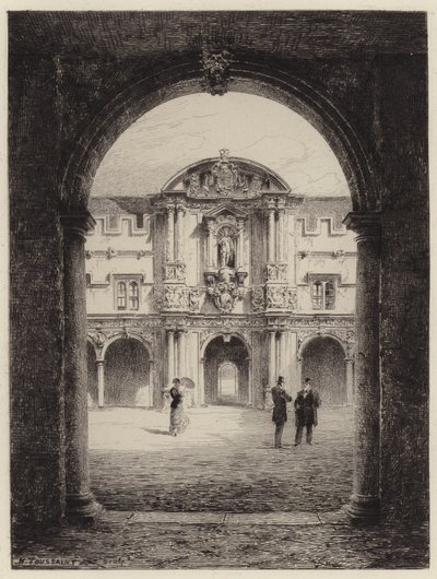 St Johns Collegen portti tekijältä after Henri Toussaint