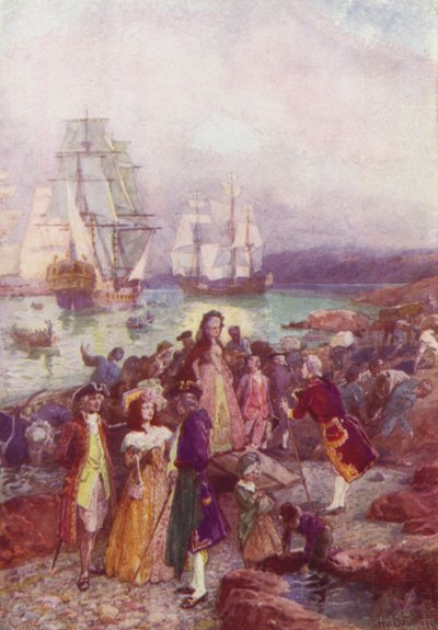 Lojalistien maihinnousu, 1783 tekijältä after Henry Sandham