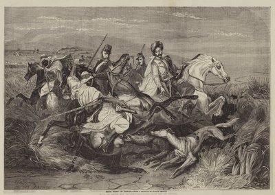 Villisian metsästys Afrikassa tekijältä after Horace Vernet