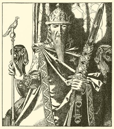 Cornwallin kuningas Mark tekijältä after Howard Pyle