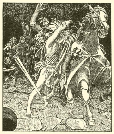 Sir Kay ja metsähullu tekijältä after Howard Pyle