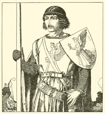 Sir Lamorack Galesista tekijältä after Howard Pyle