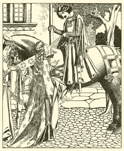 Sir Launcelot ja Elouise the Fair tekijältä after Howard Pyle