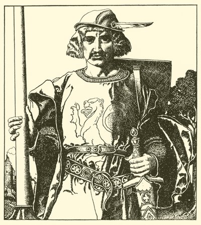 Sir Lionel Britanniasta tekijältä after Howard Pyle