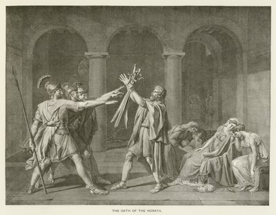Horattien vala tekijältä after Jacques Louis David
