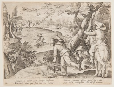 Fowling tekijältä after Jan van der Straet, called Stradanus