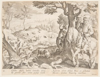 Kanin metsästys tekijältä after Jan van der Straet, called Stradanus