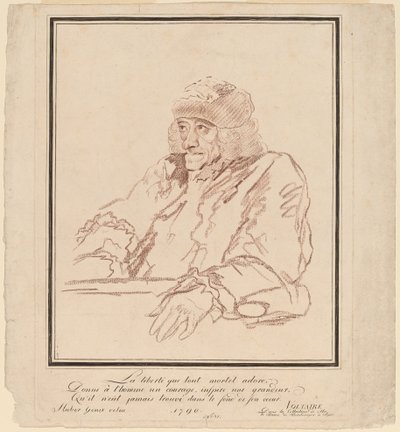 Voltaire tekijältä after Jean Huber