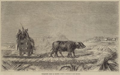 Maissin polkeminen Egyptissä tekijältä after Jean Leon Gerome