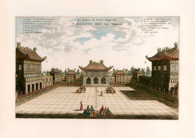 Keisarillinen palatsi, Peking, Kiina tekijältä after Johannes Nieuhof