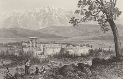Libanon Range ja Baalbec tekijältä after John Douglas Woodward