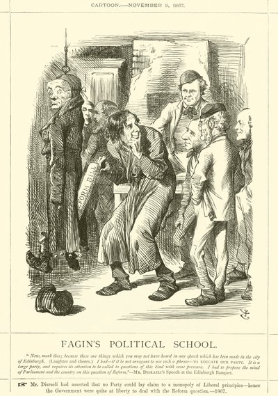 Faginsin poliittinen koulu tekijältä after John Tenniel